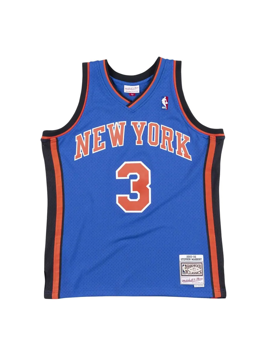 Джерси Mitchell & Ness x NBA New York Knicks 2005-06 Swingman Jersey 'Stephon Marbury 3' — изображение 1 из 3, синий