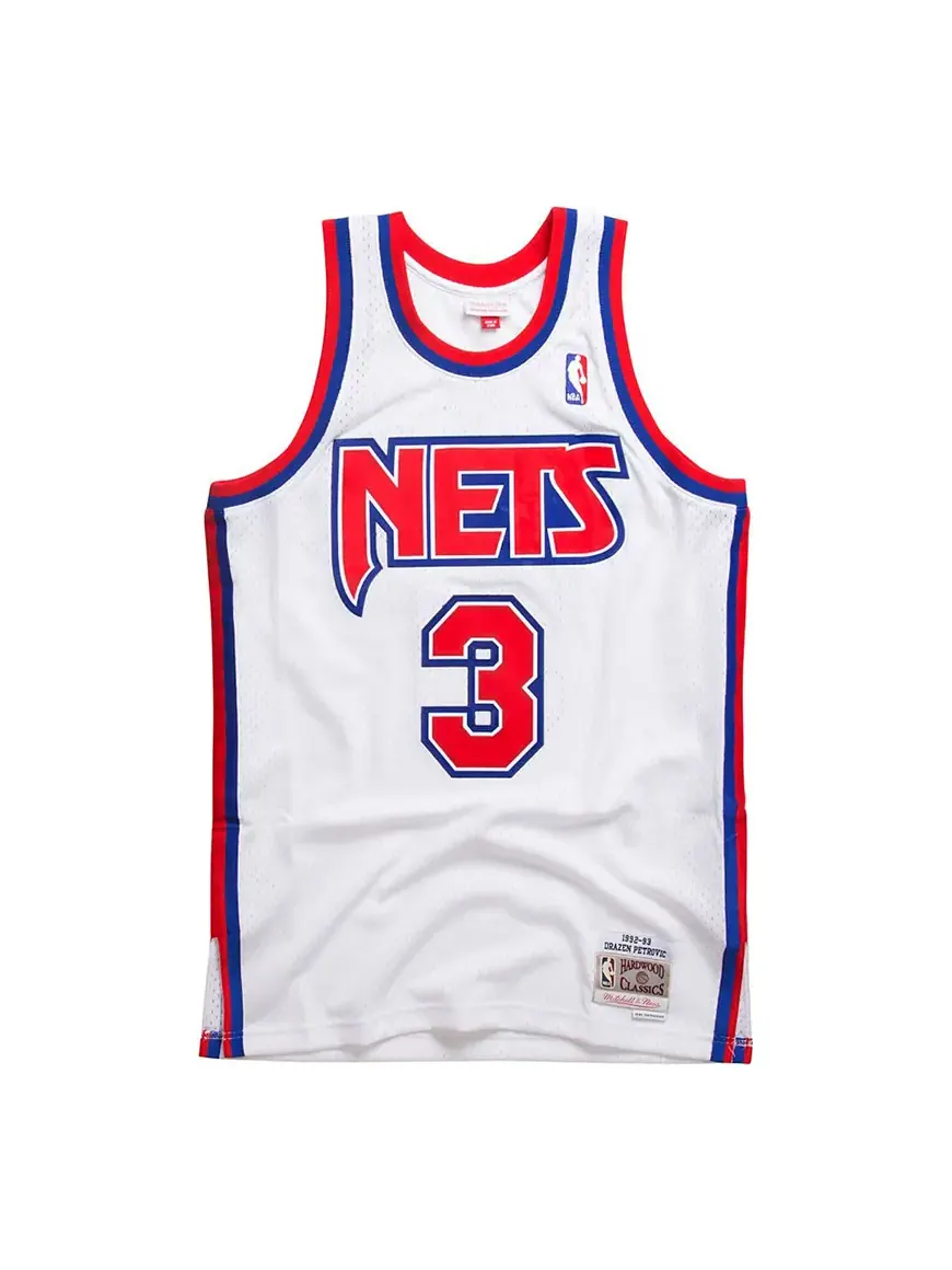 Джерси Mitchell & Ness x NBA New Jersey Nets 1992-93 Swingman Jersey 'Drazen Petrovic 3' — изображение 1 из 3, белый