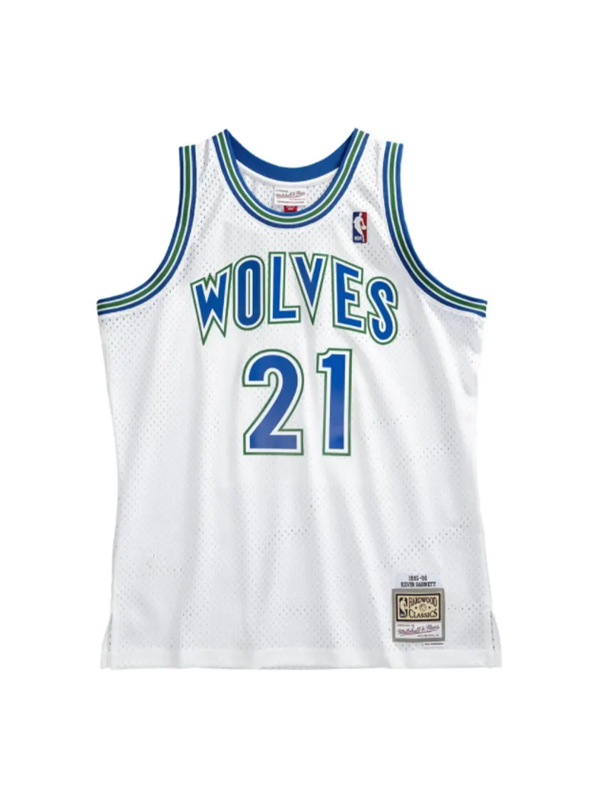 Джерси Mitchell & Ness NBA Swingman Jersey Minnesota Timberwolves 1995-96 Kevin Garnett 'White Blue' — изображение 1 из 2