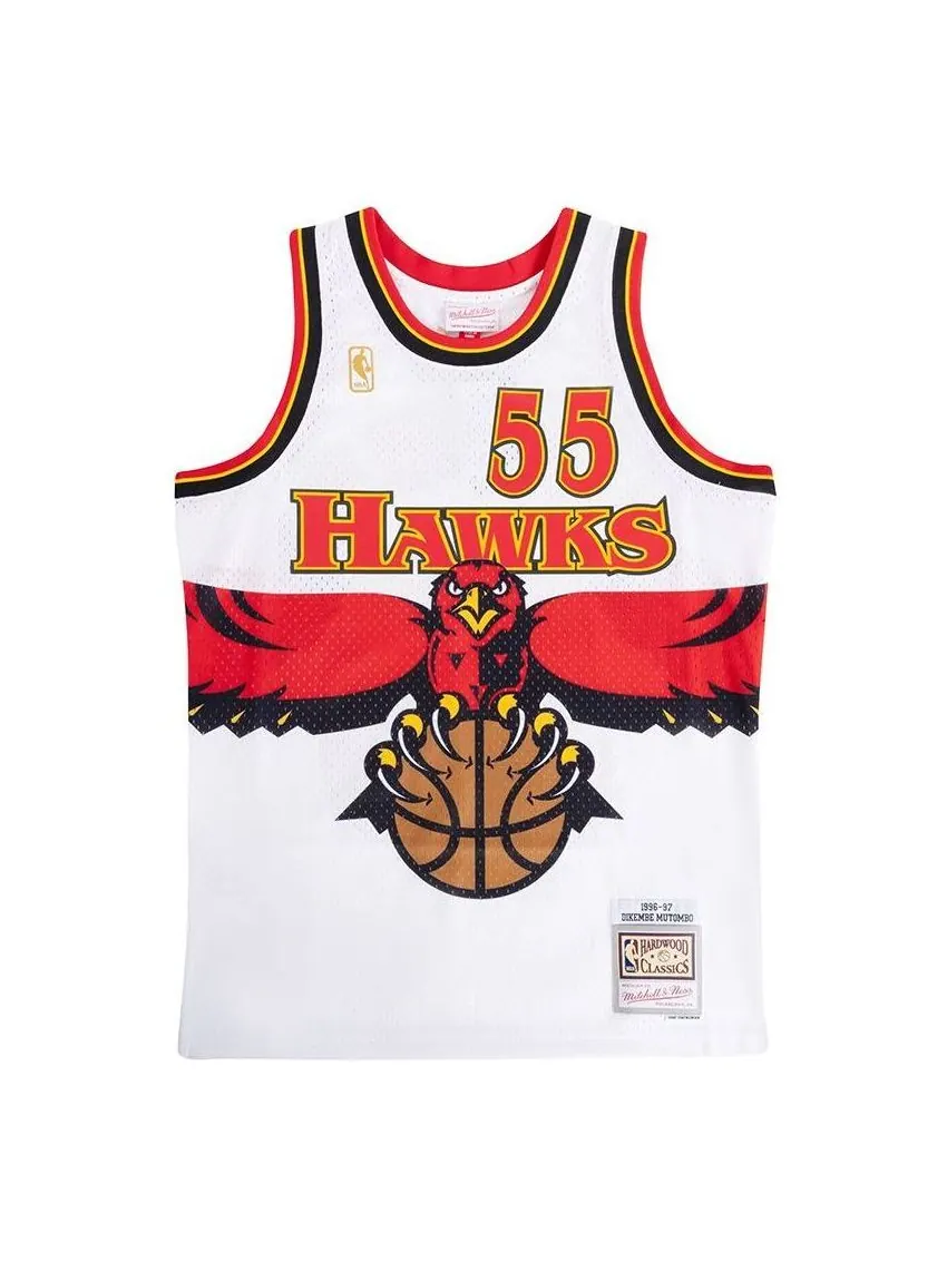 Джерси Mitchell & Ness x NBA Atlanta Hawks 1996-97 Swingman Jersey 'Dikembe Mutombo 55' — изображение 1 из 3, белый
