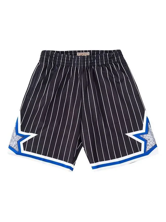 Спортивные шорты Mitchell & Ness 75th Anniversary NBA Swingman Shorts Orlando Magic 'Black Blue' — изображение 1 из 2, черный
