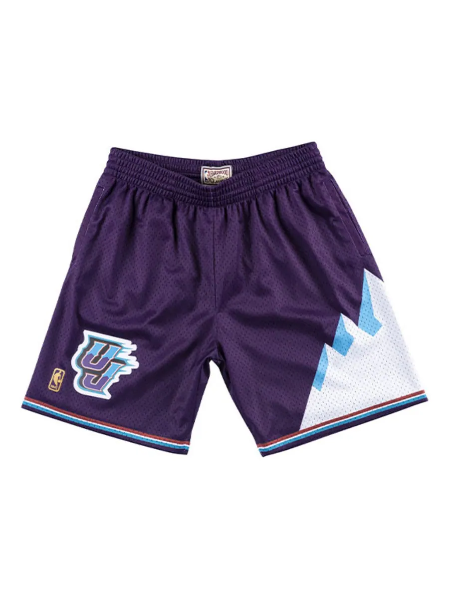 Спортивные шорты Mitchell & Ness NBA Swingman Shorts Utah Jazz 1996-97 'Purple White' — изображение 1 из 4, фиолетовый