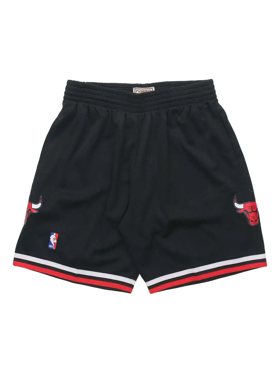 Спортивные шорты Mitchell & Ness NBA Swingman Shorts Chicago Bulls Alternate 1997-98 'Black Red' — изображение 1 из 2, черный