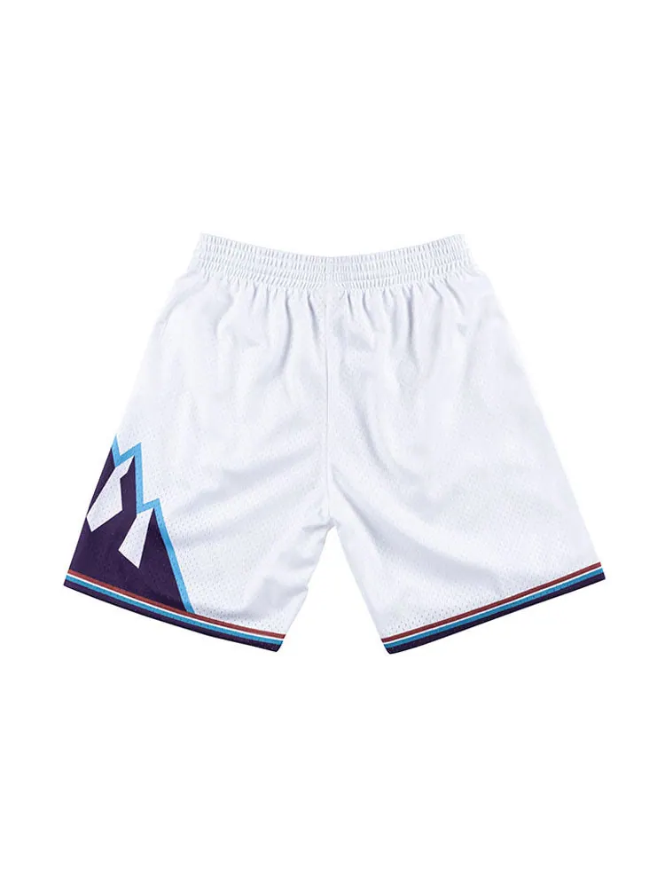 Спортивные шорты Mitchell & Ness NBA Swingman Shorts Utah Jazz 1996-97 'White Purple' — изображение 2 из 4, белый
