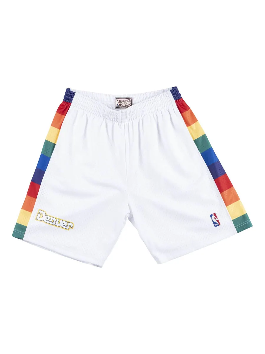 Спортивные шорты Mitchell & Ness NBA Swingman Shorts Denver Nuggets 1991-92 'White' — изображение 1 из 3, белый