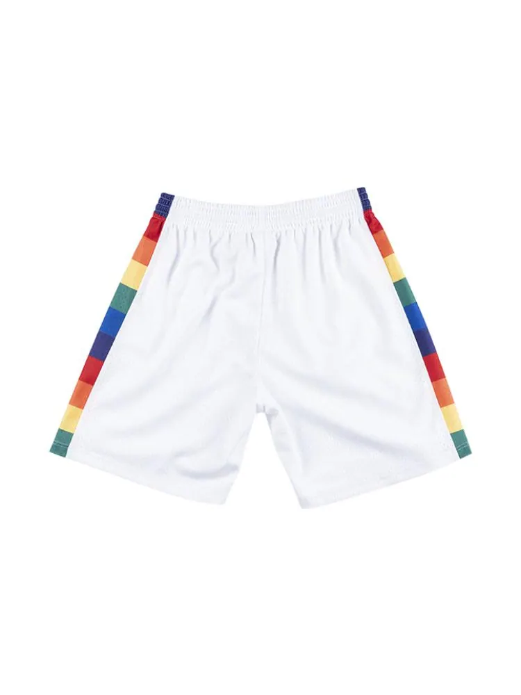 Спортивные шорты Mitchell & Ness NBA Swingman Shorts Denver Nuggets 1991-92 'White' — изображение 2 из 3, белый