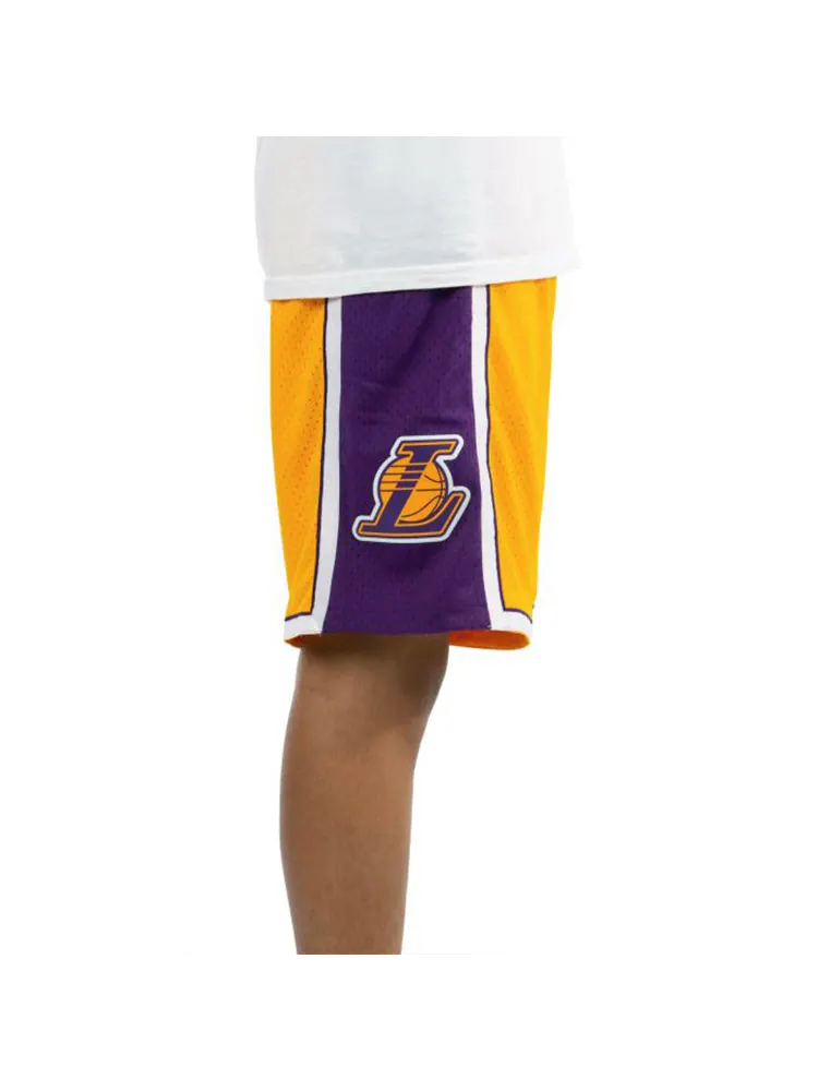 Спортивные шорты Mitchell & Ness NBA Swingman Shorts Los Angeles Lakers 2009-10 'Yellow Purple' — изображение 7 из 7, желтый