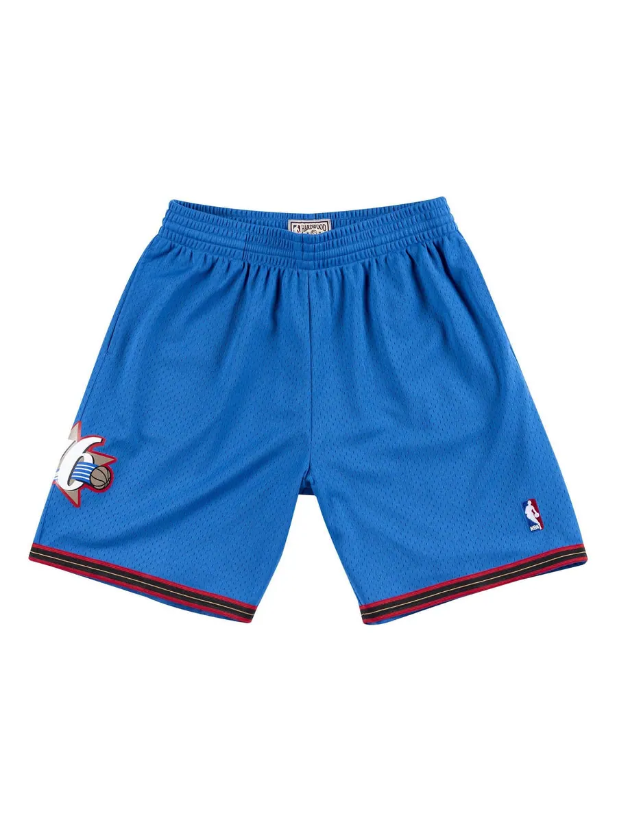 Спортивные шорты Mitchell & Ness x NBA Philadelphia 76ers 1999-00 Swingman Shorts 'Blue' — изображение 1 из 4, синий