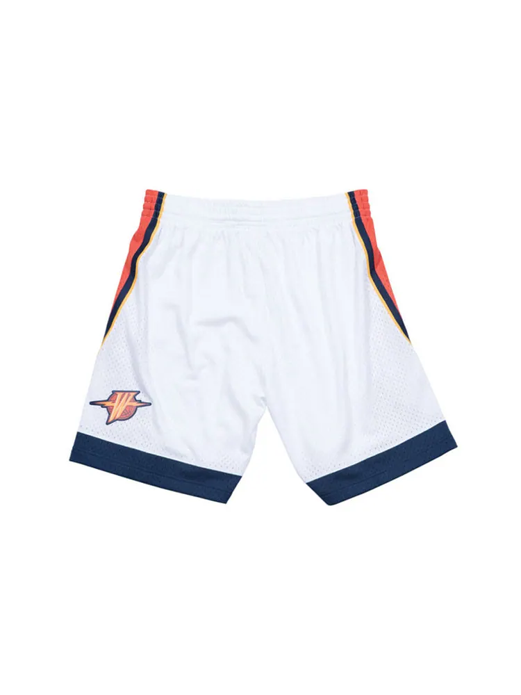 Спортивные шорты Mitchell & Ness NBA Swingman Shorts Golden State Warriors Home 2009-10 'White Orange' — изображение 2 из 2