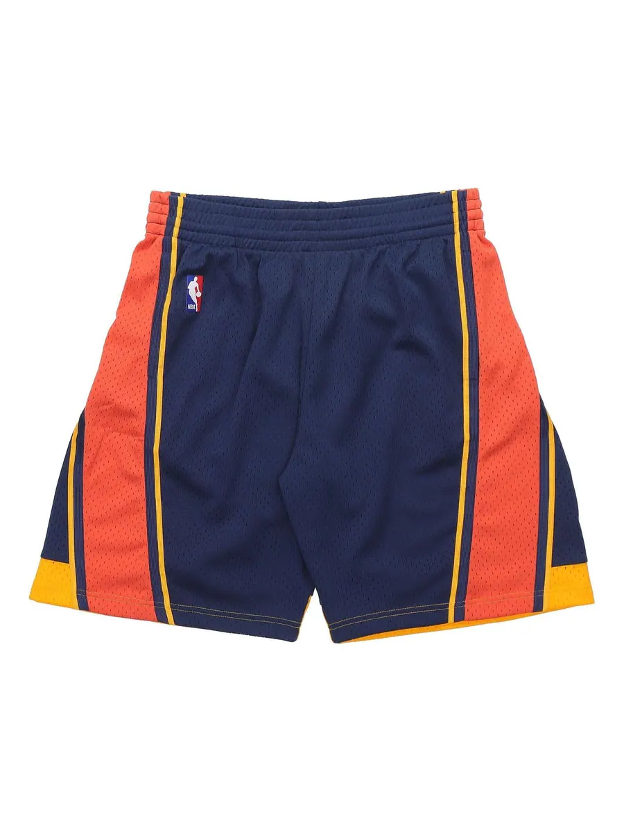 Спортивные шорты Mitchell & Ness NBA Swingman Shorts Golden State Warriors Road 2009-10 'Navy Orange' — изображение 1 из 3