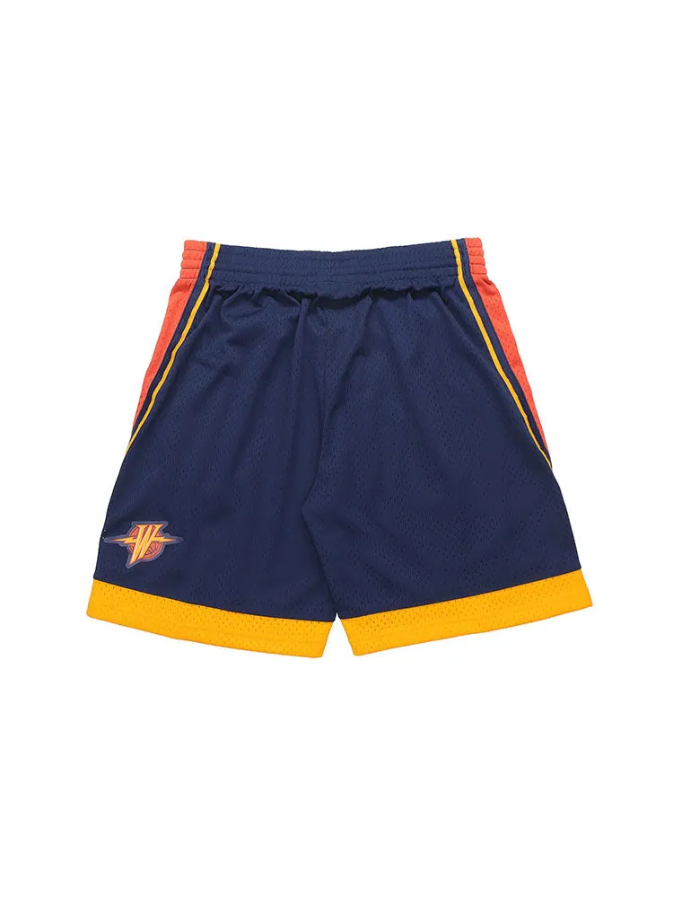 Спортивные шорты Mitchell & Ness NBA Swingman Shorts Golden State Warriors Road 2009-10 'Navy Orange' — изображение 2 из 3