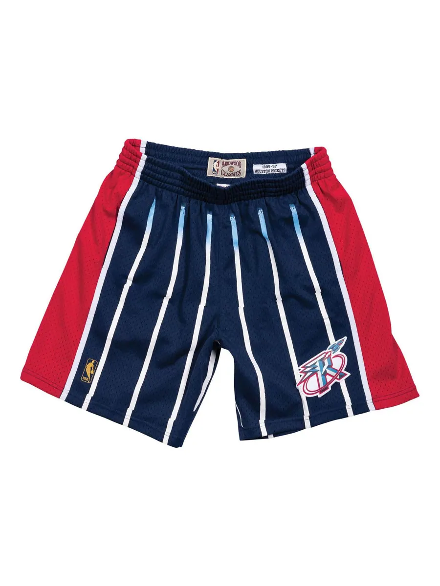 Спортивные шорты Mitchell & Ness NBA Swingman Shorts Houston Rockets Road 1996-97 'Navy White' — изображение 1 из 8