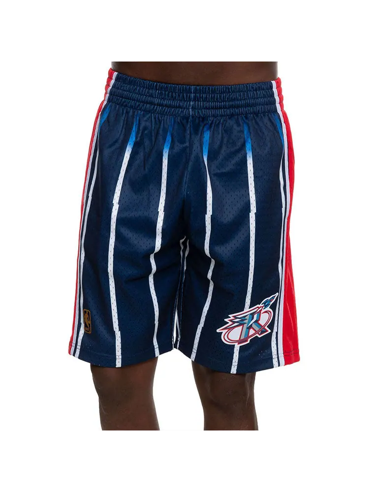 Спортивные шорты Mitchell & Ness NBA Swingman Shorts Houston Rockets Road 1996-97 'Navy White' — изображение 5 из 8