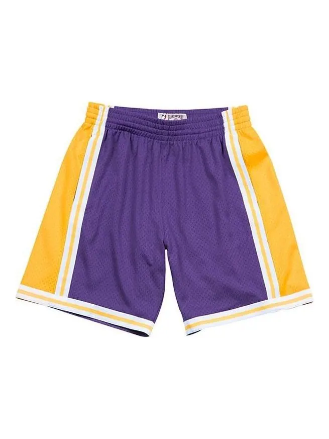 Спортивные шорты Mitchell & Ness NBA Swingman Shorts Los Angeles Lakers Road 1984-85 'Purple Gold' — изображение 1 из 6