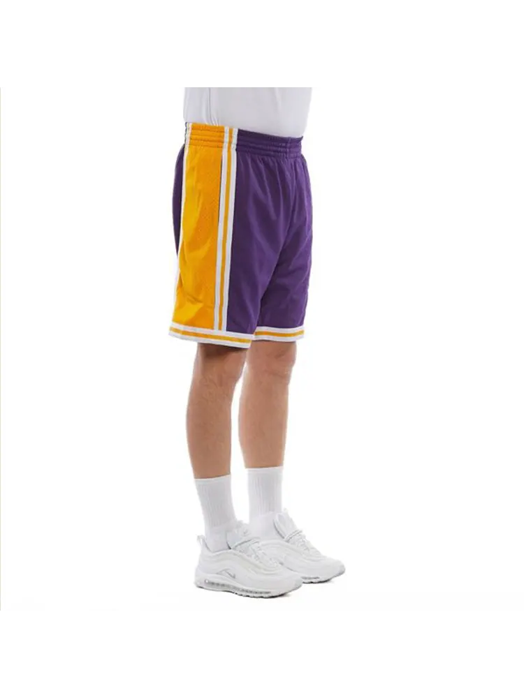 Спортивные шорты Mitchell & Ness NBA Swingman Shorts Los Angeles Lakers Road 1984-85 'Purple Gold' — изображение 3 из 6