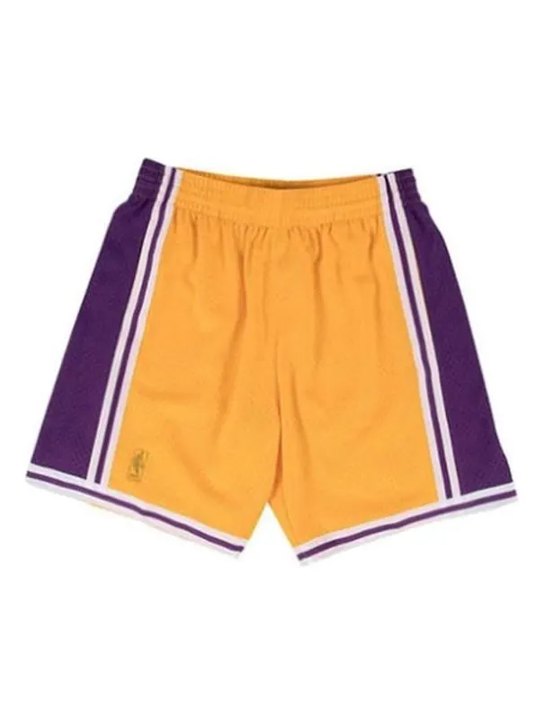 Спортивные шорты Mitchell & Ness NBA Swingman Shorts Los Angeles Lakers Home 1996-97 'Yellow Purple' — изображение 1 из 5