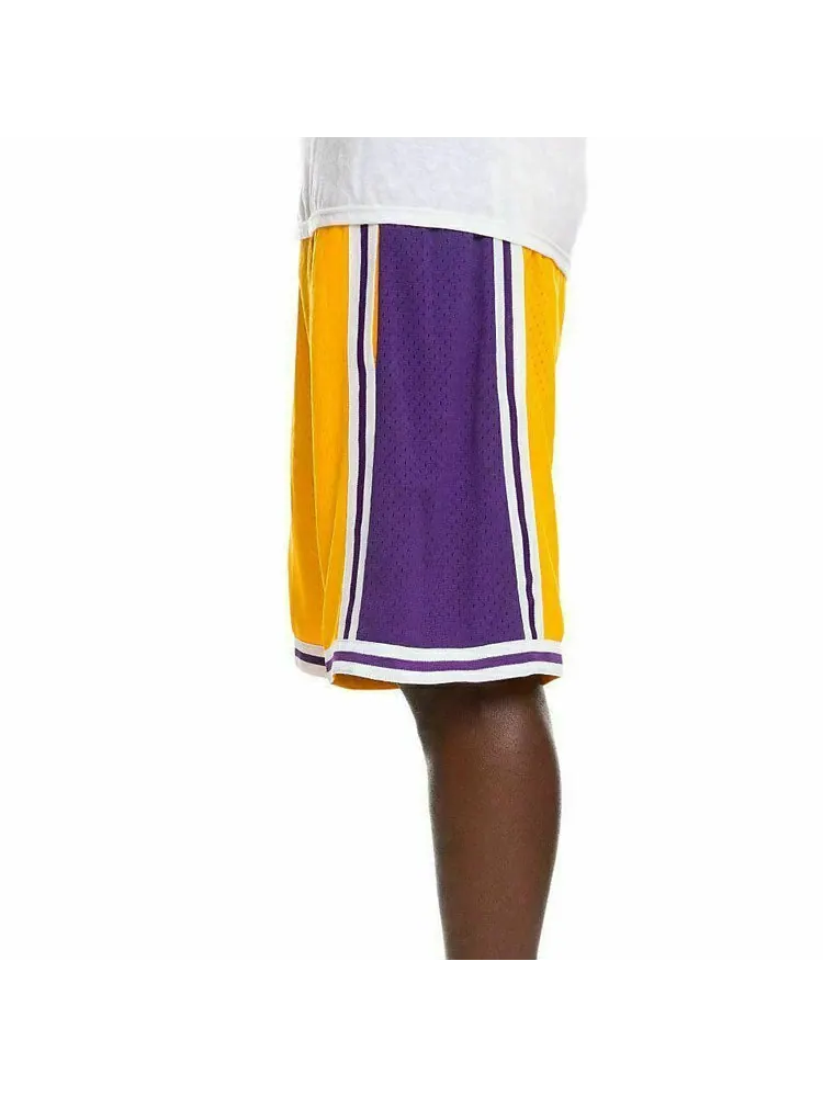 Спортивные шорты Mitchell & Ness NBA Swingman Shorts Los Angeles Lakers Home 1996-97 'Yellow Purple' — изображение 5 из 5