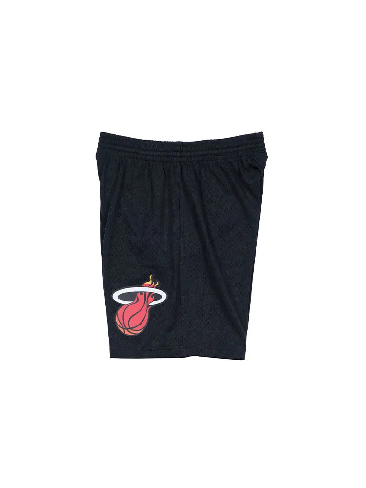 Спортивные шорты Mitchell & Ness NBA Swingman Shorts Miami Heat Road 1996-97 'Black Red' — изображение 2 из 3, черный