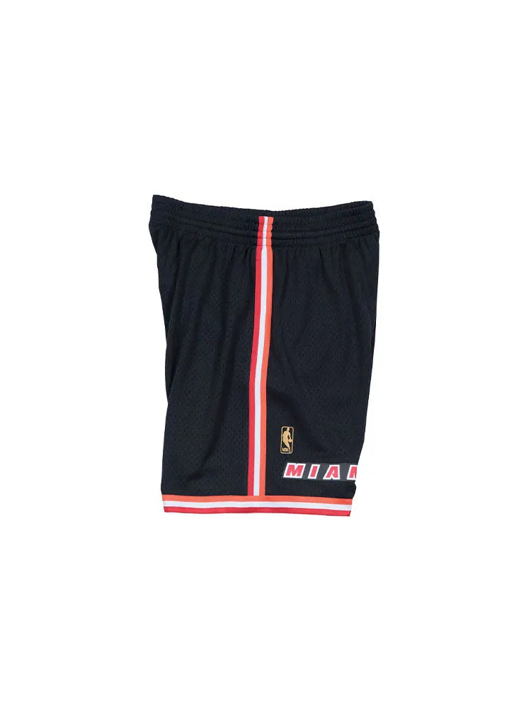Спортивные шорты Mitchell & Ness NBA Swingman Shorts Miami Heat Road 1996-97 'Black Red' — изображение 3 из 3, черный
