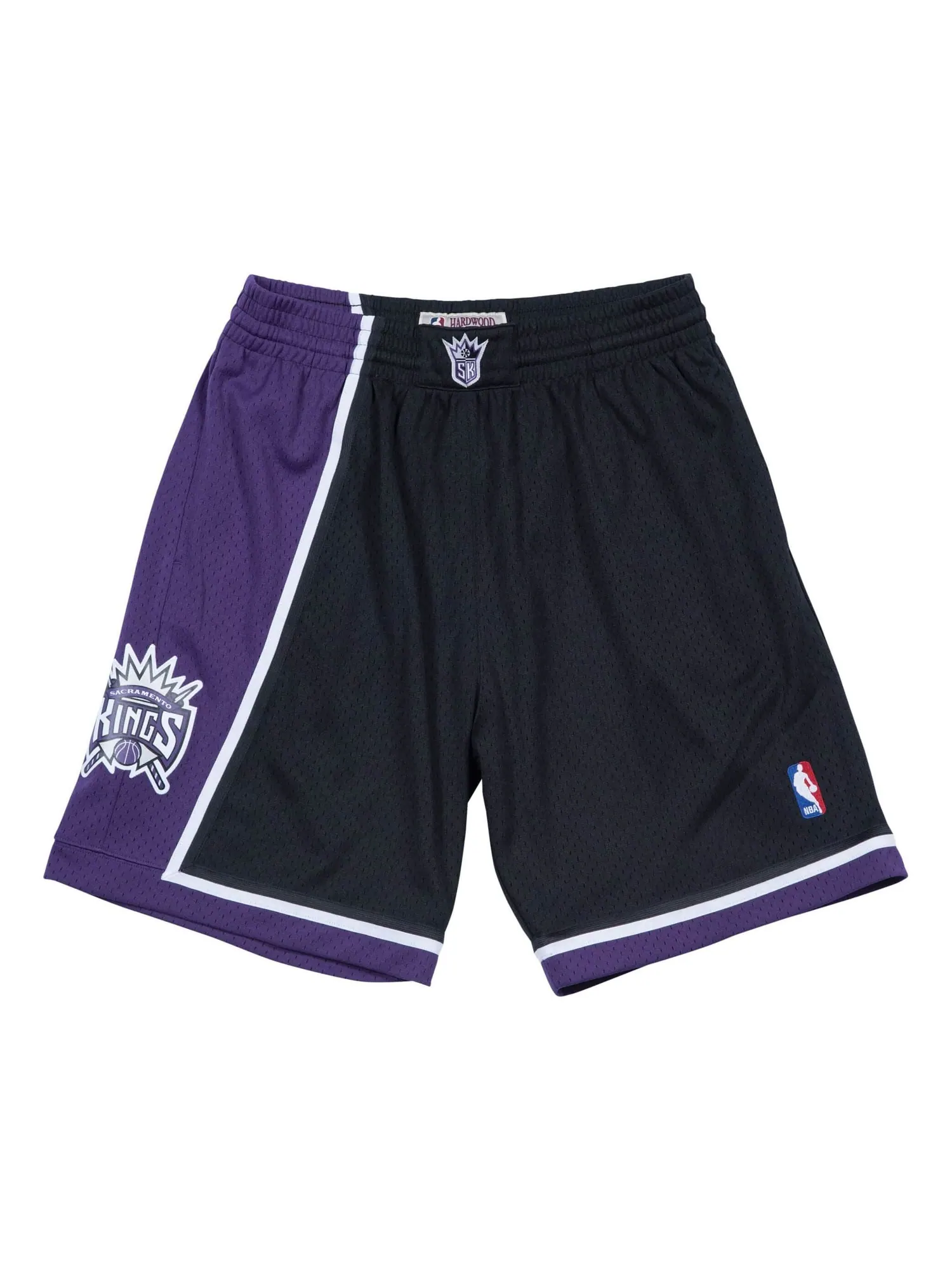 Шорты Mitchell & Ness NBA Swingman Shorts Sacramento Kings Road 2000-01 'Black Purple' — изображение 1 из 3, черный