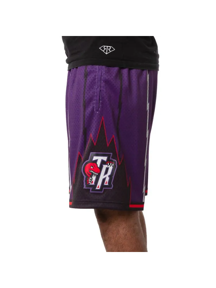 Спортивные шорты Mitchell & Ness NBA Swingman Shorts Toronto Raptors Road 1998-99 'Dark Purple' — изображение 3 из 5