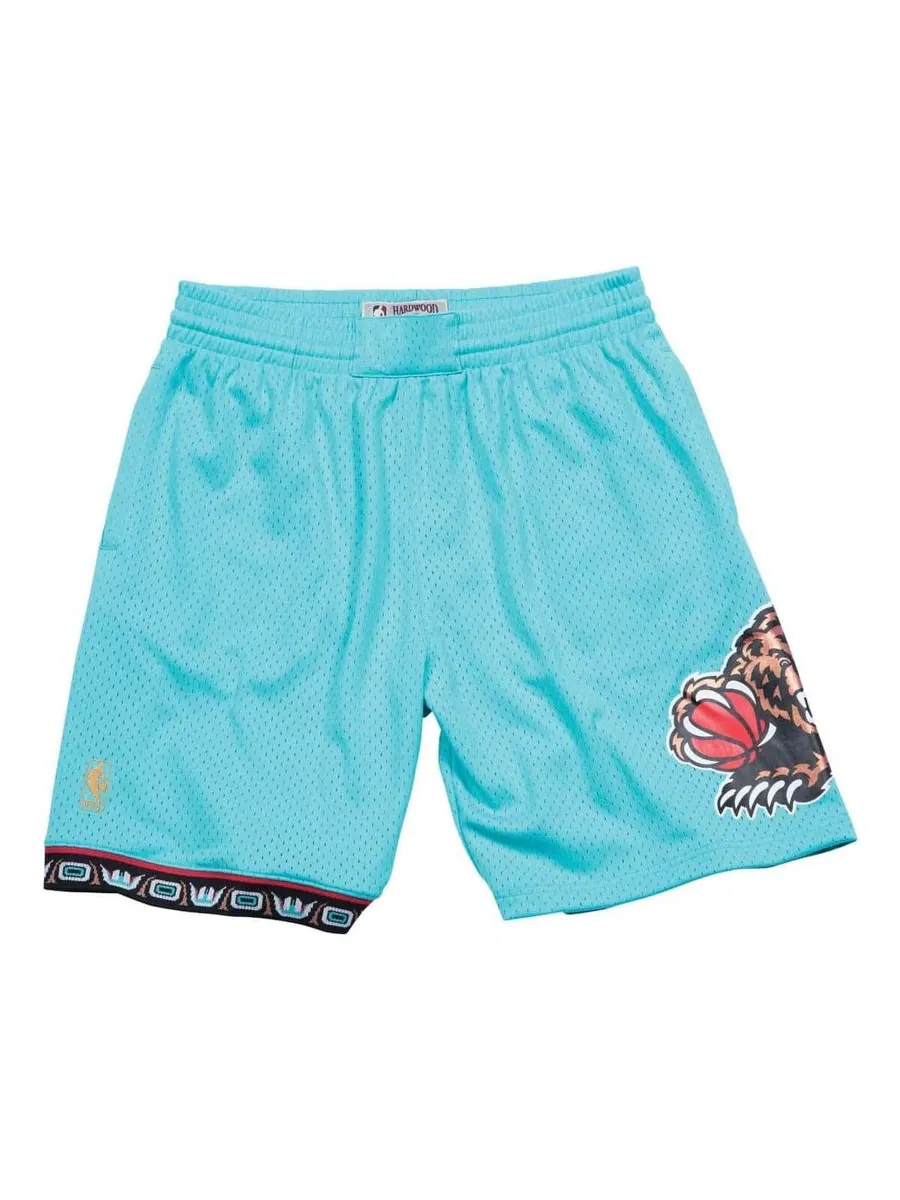 Спортивные шорты Mitchell & Ness NBA Swingman Shorts Vancouver Grizzlies Road 1996-97 'Teal' — изображение 1 из 2, бирюзовый