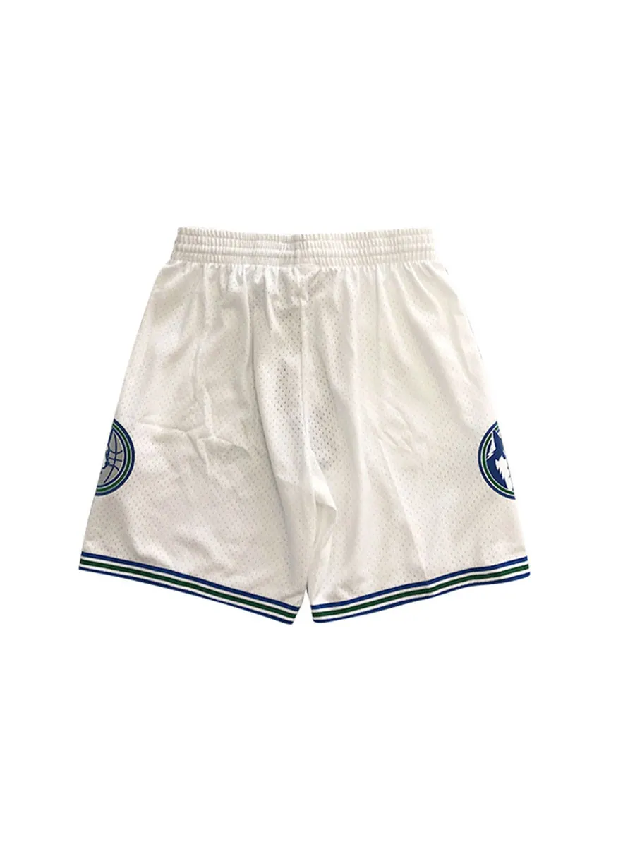 Спортивные шорты Mitchell & Ness NBA Swingman Shorts Minnesota Timberwolves 1995-96 'White' — изображение 2 из 2, белый