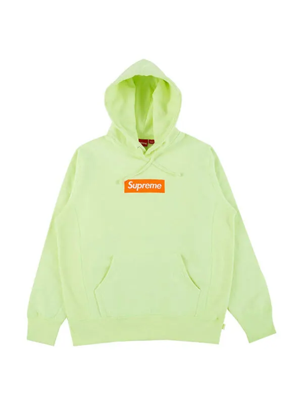 Толстовка box logo hooded sweatshirt pale lime (fw17) Supreme — изображение 1 из 1, лаймовый