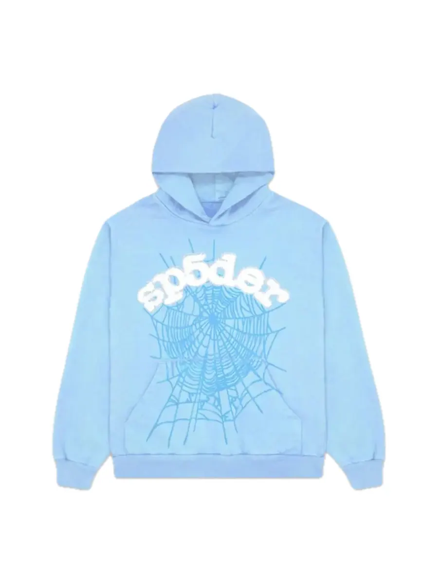 Худи Sp5der Web Hoodie 'Sky Blue' — изображение 1 из 2, синий