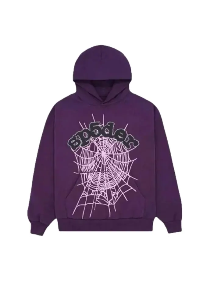 Худи Sp5der Web Hoodie 'Grape' — изображение 1 из 2, фиолетовый