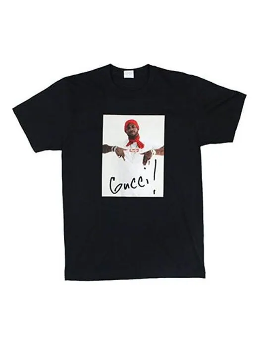 Футболка fw16 gucci mane tee black character printing short sleeve Supreme — изображение 1 из 2, черный