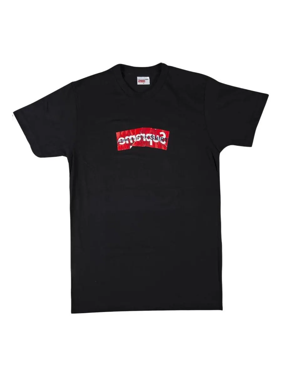 Футболка Supreme x COMME des GARCONS Box Logo Tee 'Black' — изображение 1 из 1, черный