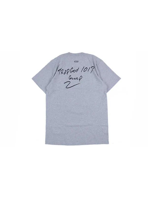 Футболка fw16 gucci mane tee grey character printing short sleeve gray Supreme — изображение 2 из 2, серый