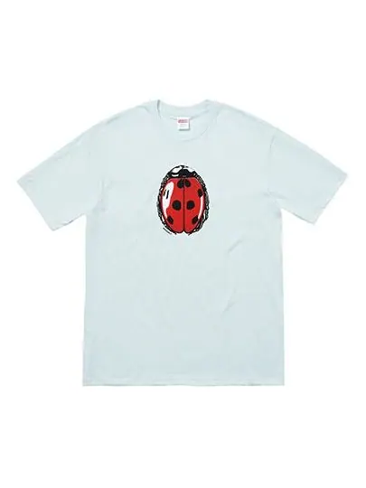 Футболка ss18 ladybug tee pale blue printing short sleeve Supreme — изображение 1 из 1, светлый синий