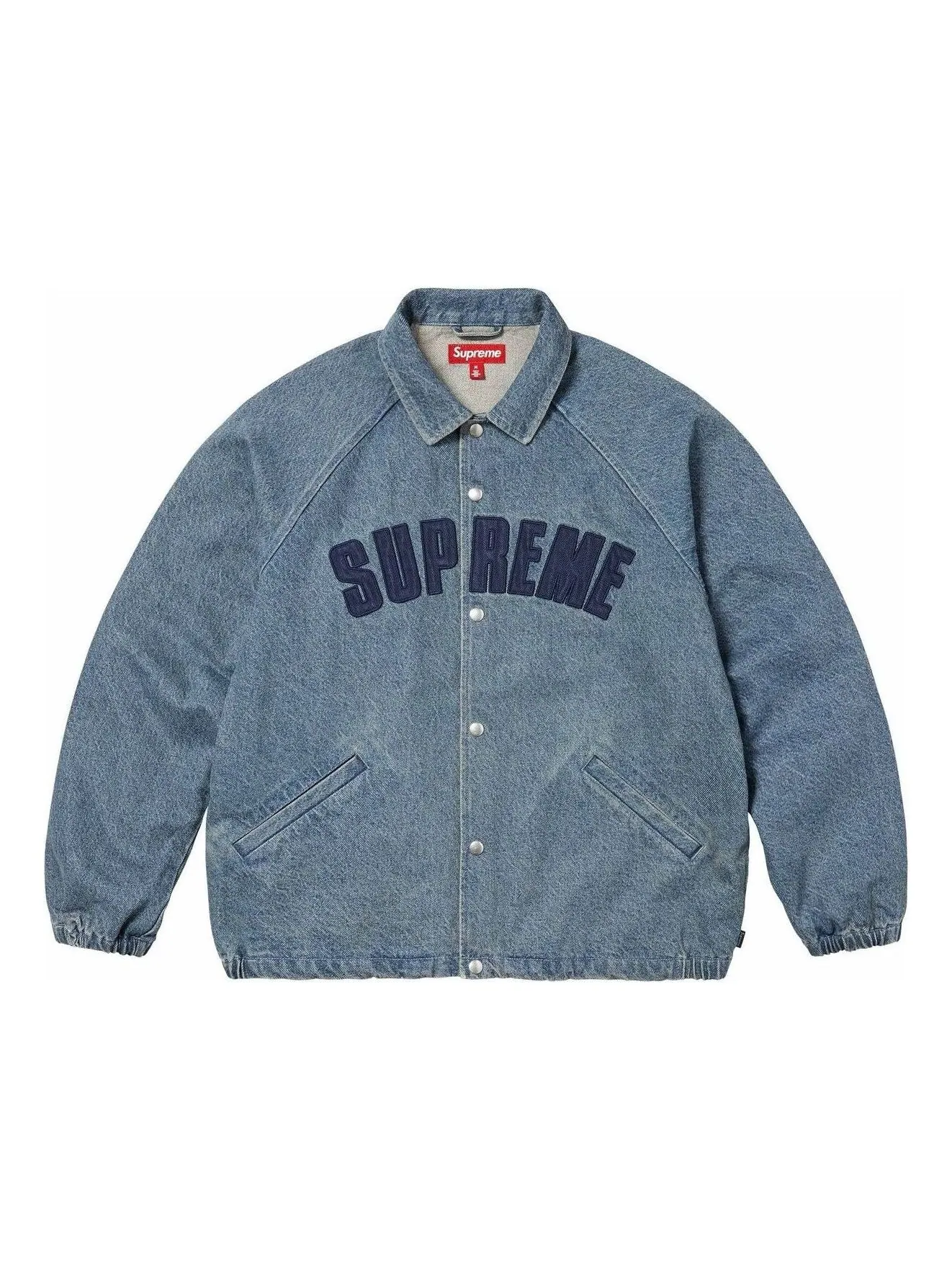 Куртка Supreme Arc Denim Coaches Jacket 'Washed Indigo' — изображение 1 из 2, индиго