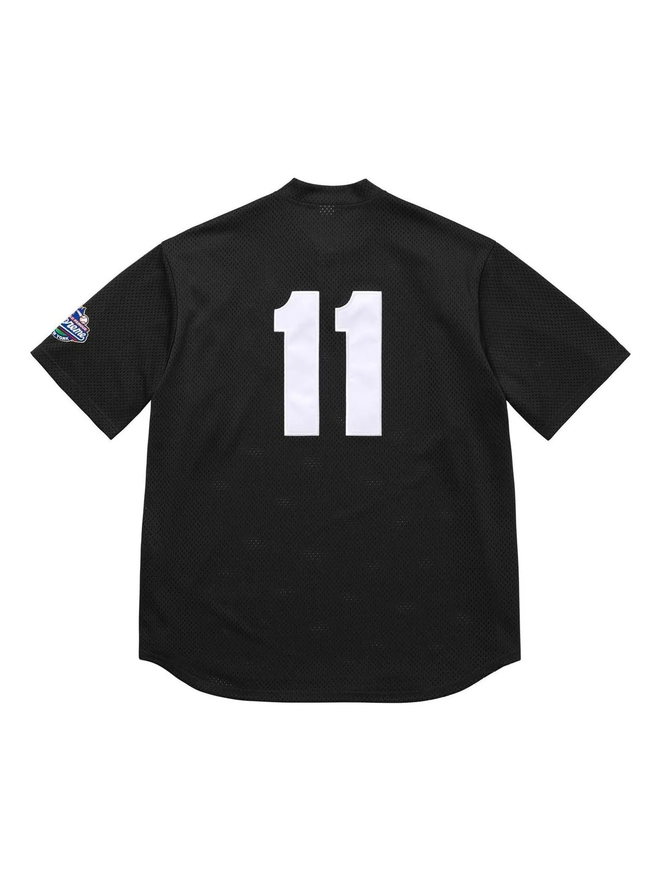 Футболка-поло Supreme S Logo Baseball Henley 'Black' — изображение 2 из 2, черный