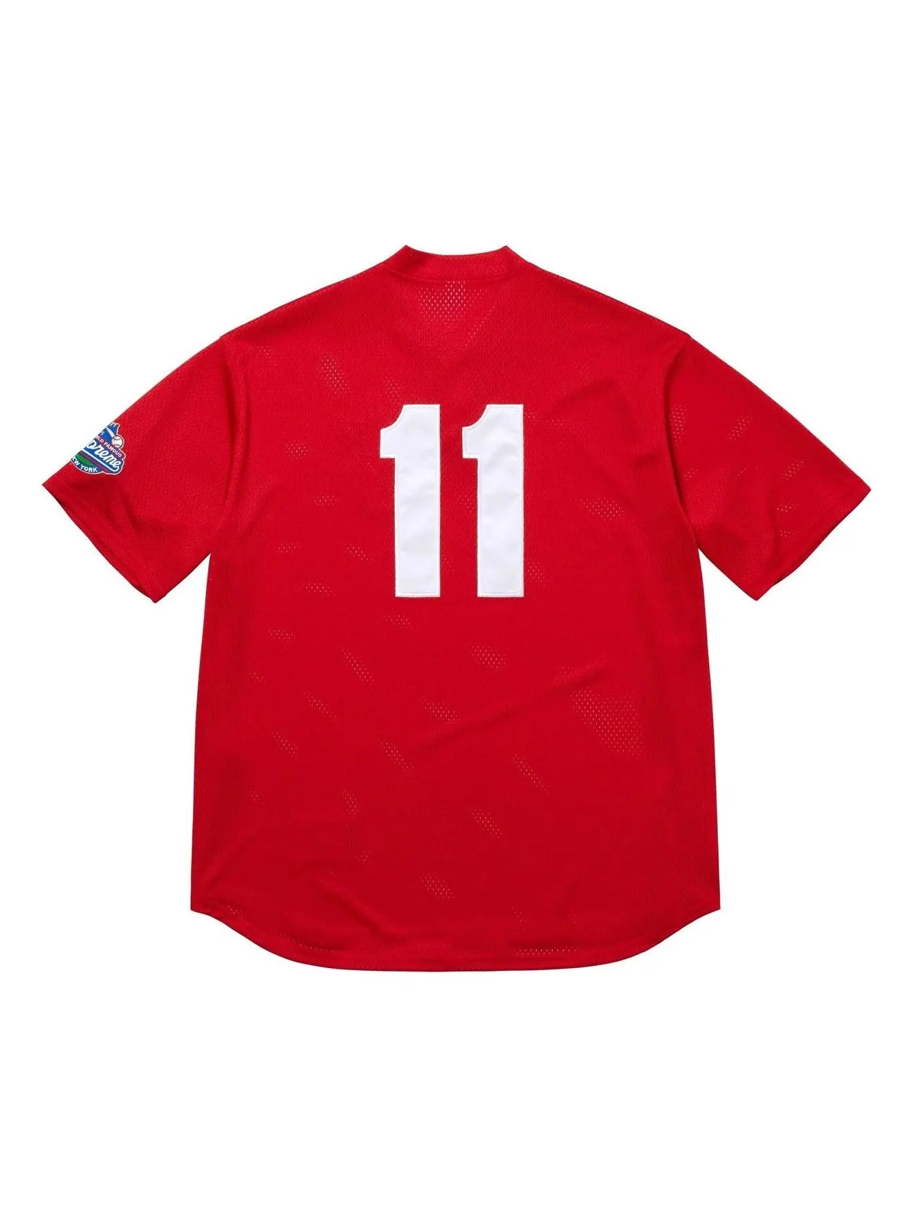 Футболка-поло Supreme S Logo Baseball Henley 'Red' — изображение 2 из 2, красный