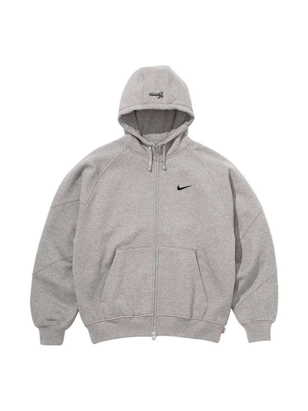 Толстовка Supreme x Nike на молнии с капюшоном — изображение 2 из 2, серый