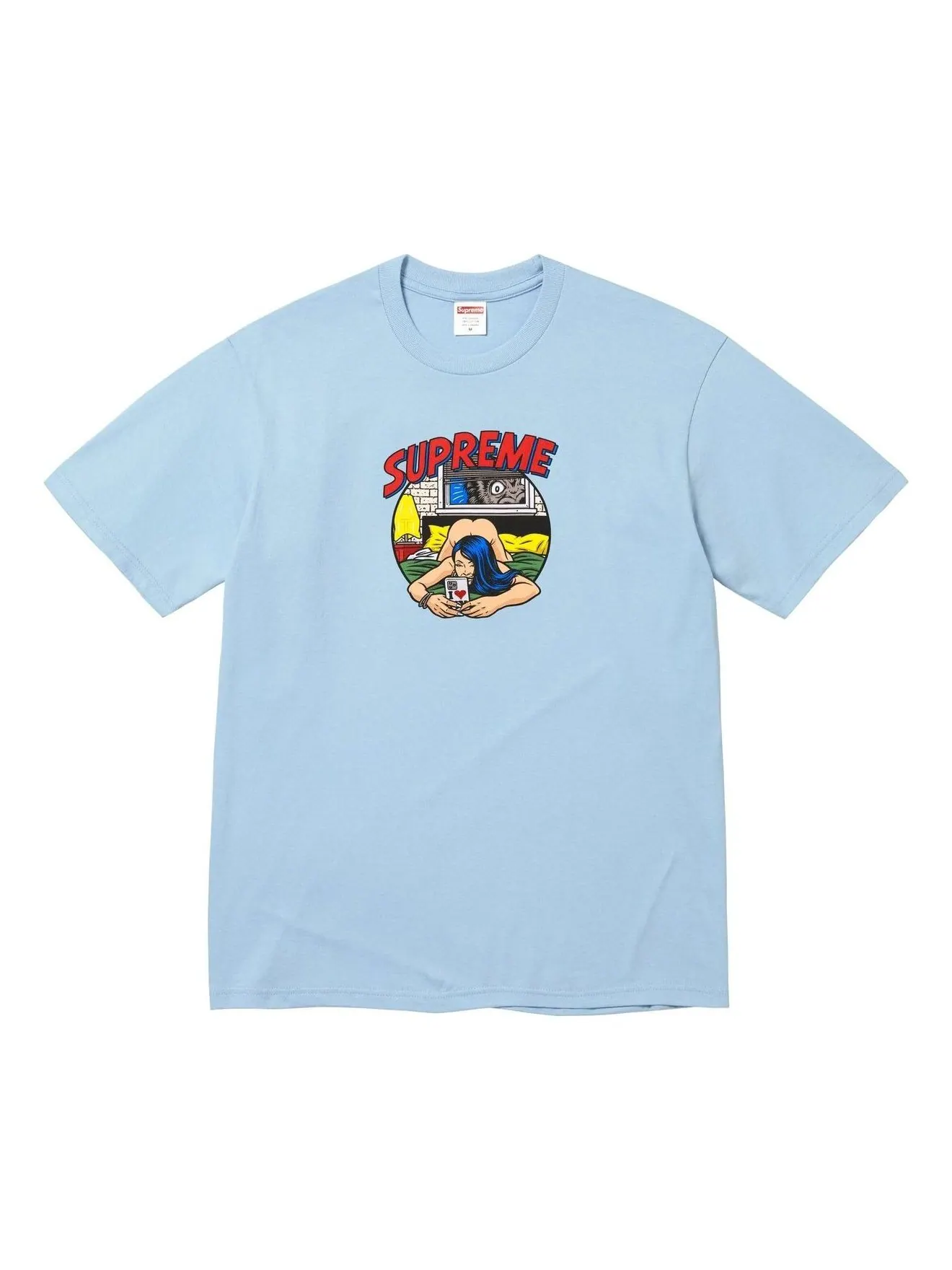 Футболка Supreme Bedroom T-Shirt 'Powder Blue' — изображение 1 из 1, синий