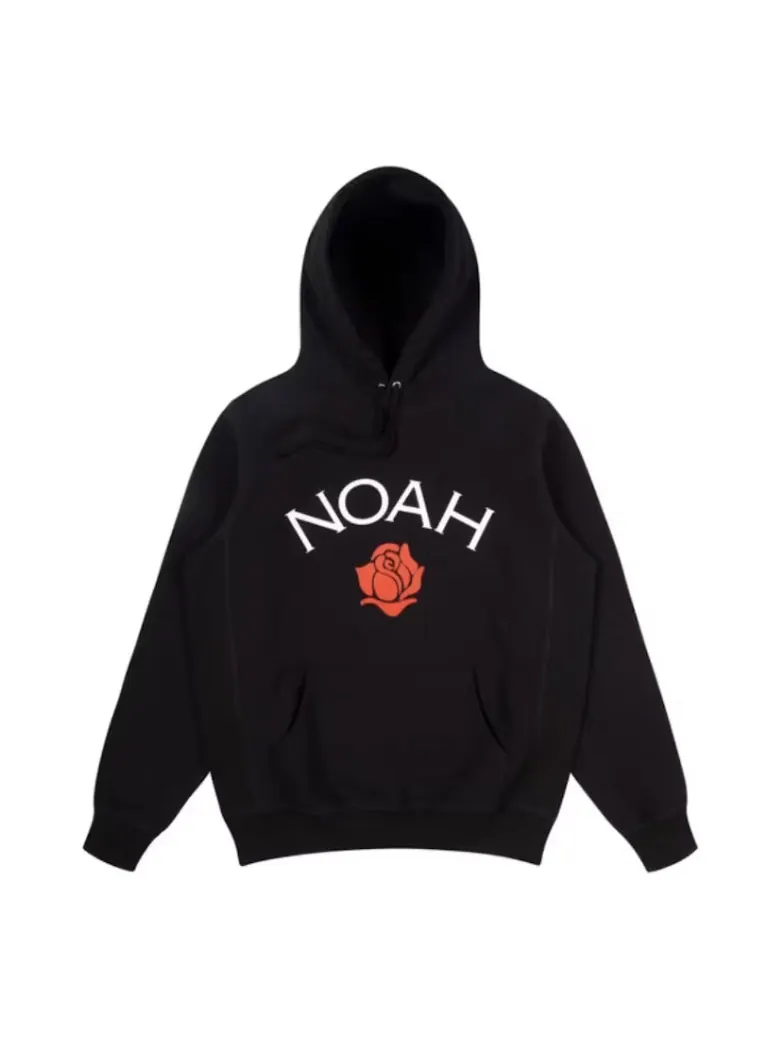 Худи NOAH Rose Logo Hoodie 'Black' — изображение 1 из 2, черный