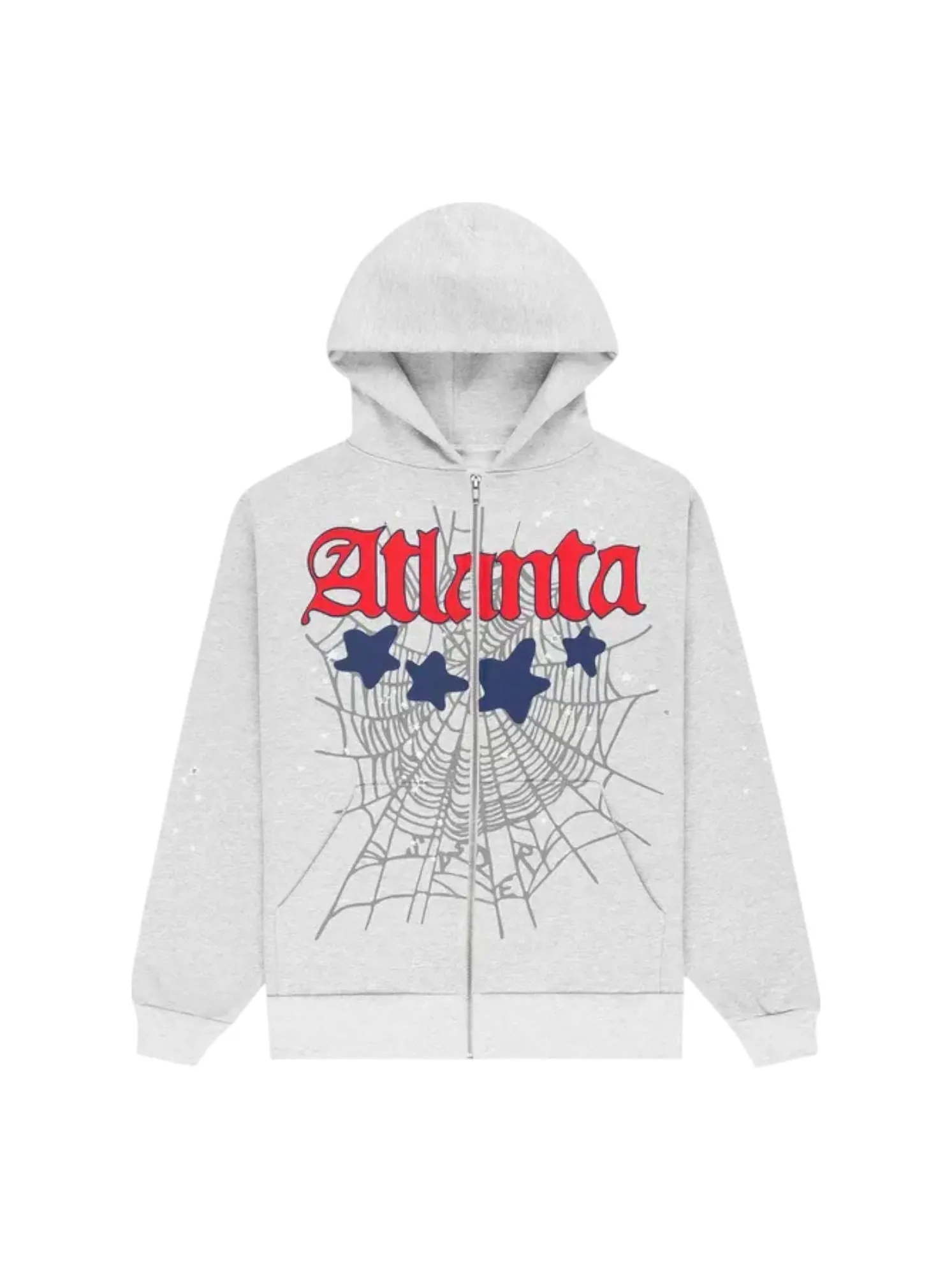Худи Sp5der Atlanta Full Zip Hoodie 'Heather Grey' — изображение 1 из 2, серый