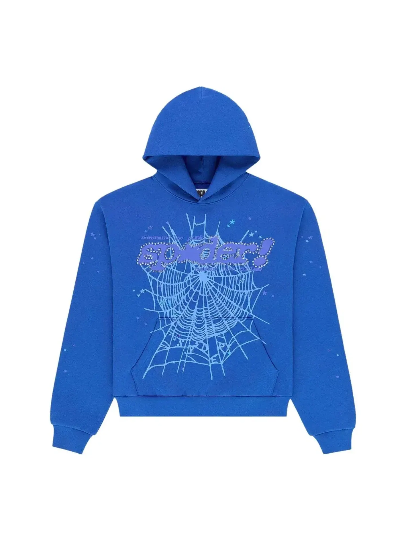 Худи Sp5der Rhinestone Punk V2 'Blue' ST041SS26BLU — изображение 1 из 2, синий