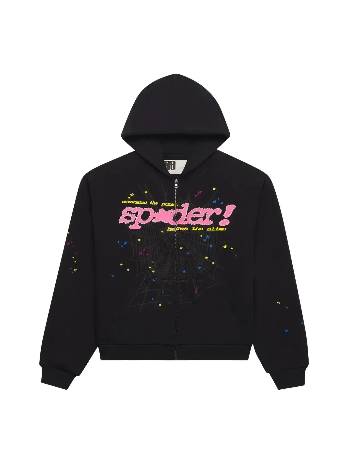 Толстовка Sp5der Punk V2 Zip Up 'Black' ST046SS26BLK — изображение 1 из 2, черный