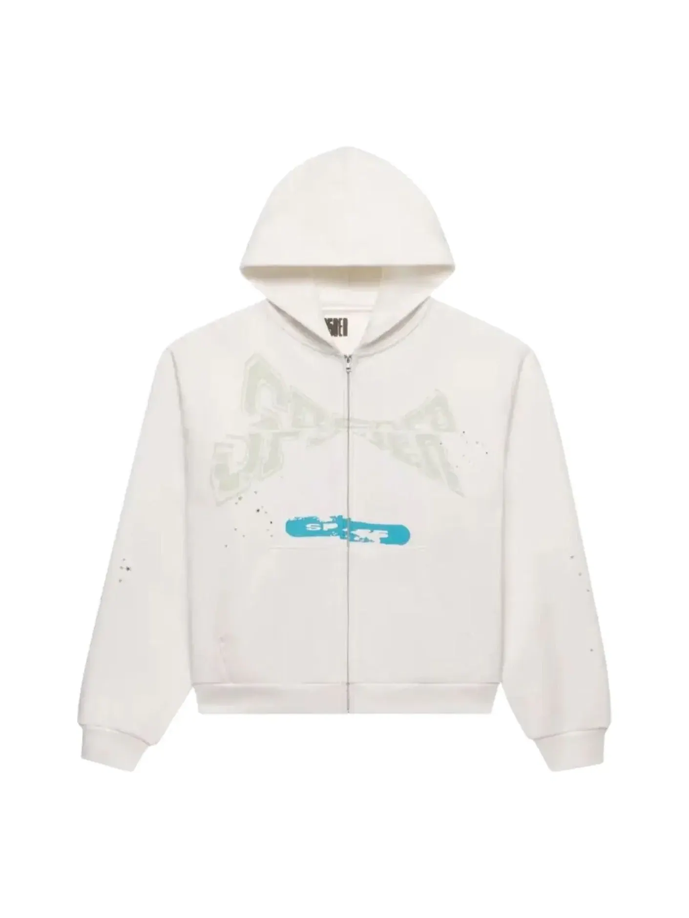 Толстовка на молнии Sp5der T&F, белая, ST049SS26WHT — изображение 1 из 2, белый