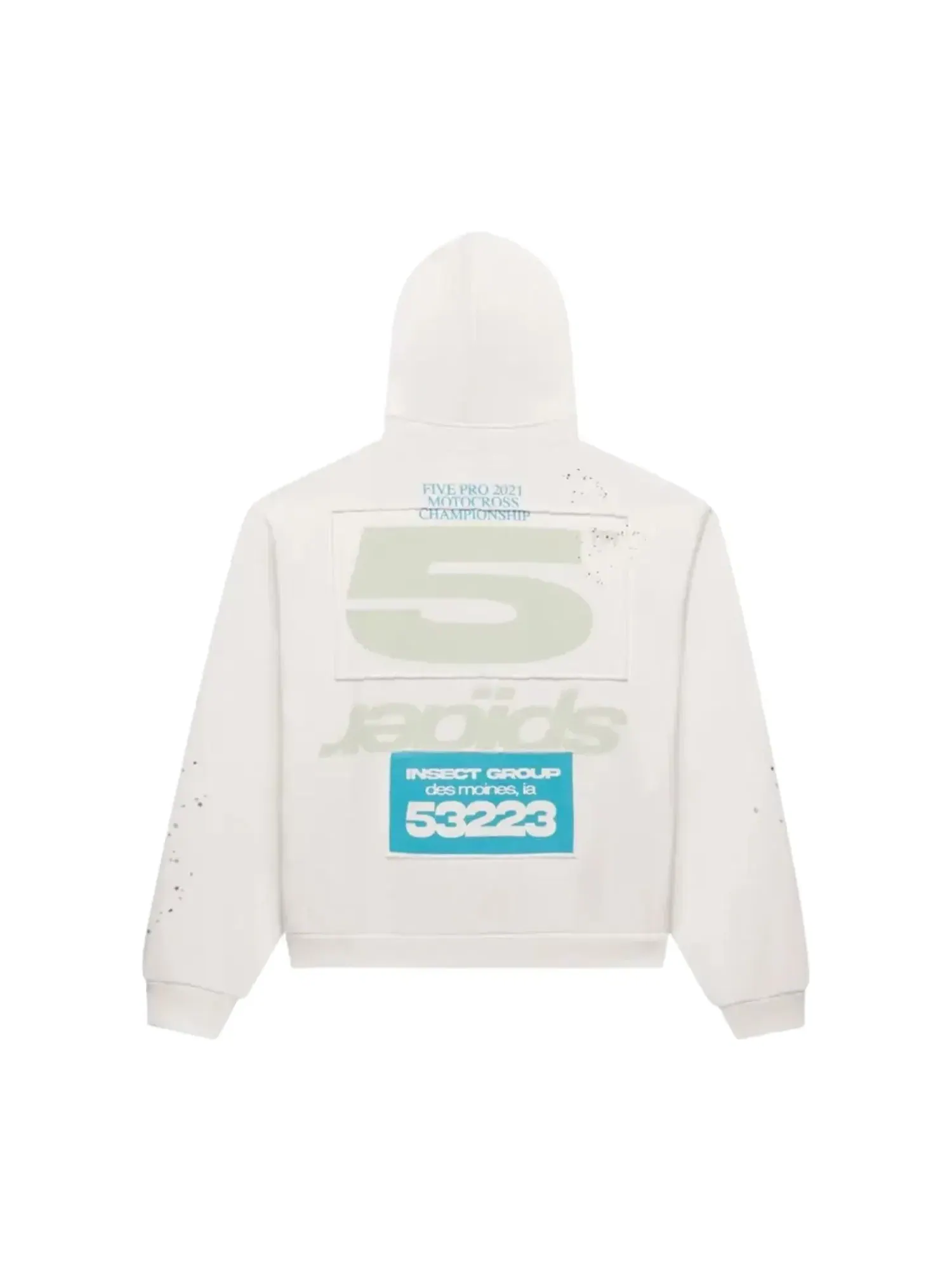 Толстовка на молнии Sp5der T&F, белая, ST049SS26WHT — изображение 2 из 2, белый