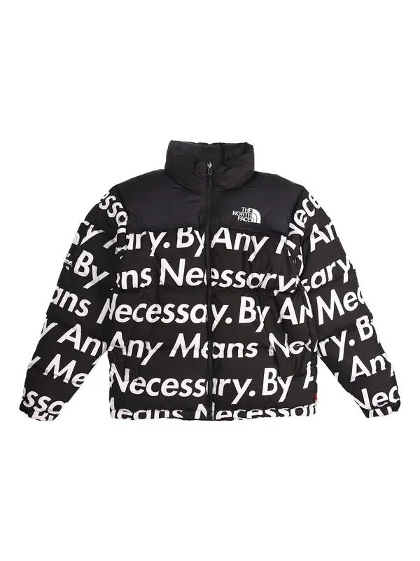 Куртка fw15 x the north face by any means nuptse jacket 'black' Supreme — изображение 1 из 2, черный