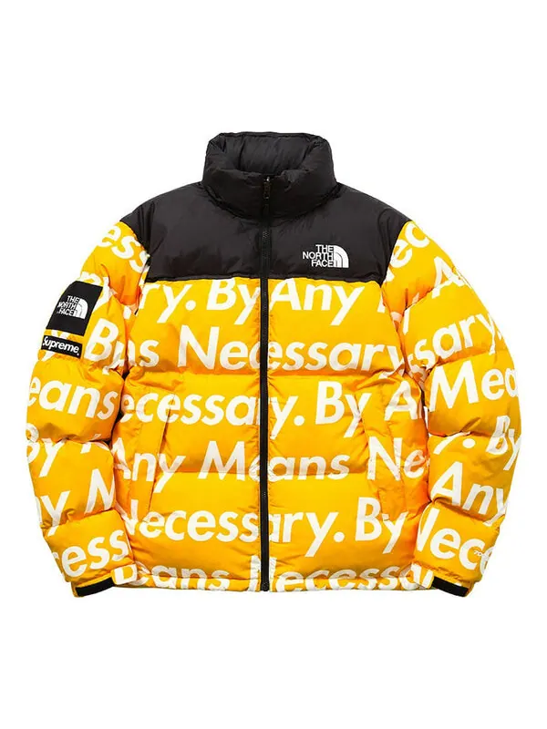 Куртка fw15 x the north face by any means nuptse jacket 'yellow' Supreme — изображение 1 из 1, желтый