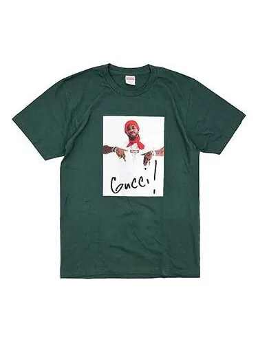 Футболка fw16 gucci mane tee green printing short sleeve Supreme — изображение 1 из 1, зеленый