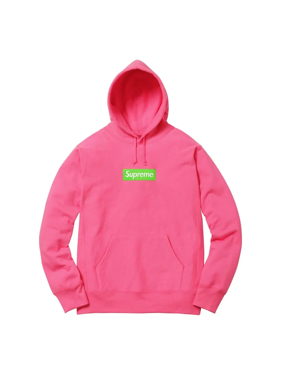 Худи Supreme Long Sleeves hooded Fleece Lined Unisex Pink — изображение 1 из 1, розовый