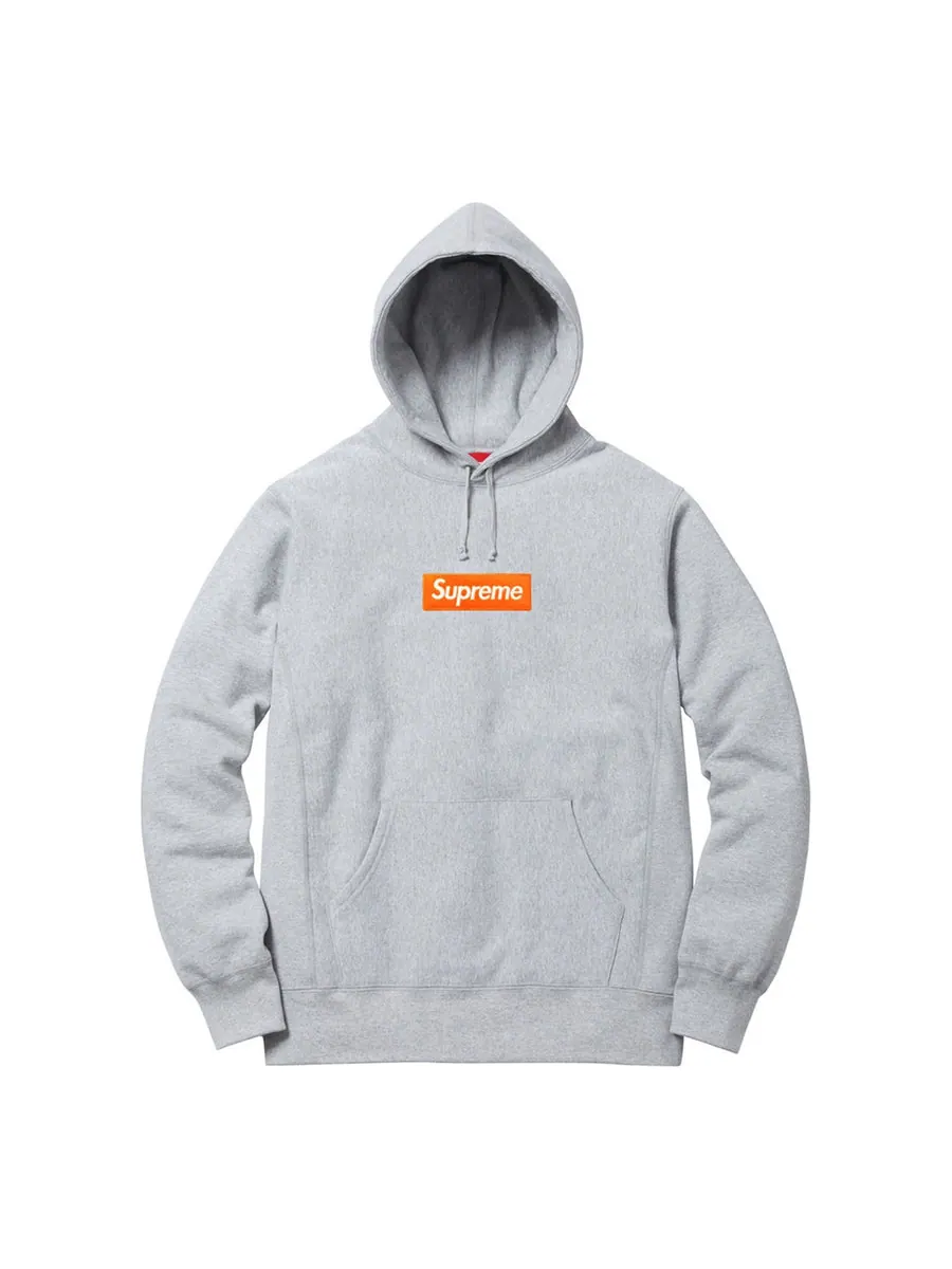 Худи Supreme FW17 Box Logo Hooded Sweatshirt Heather Grey Bogo — изображение 1 из 1, серый